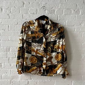 Vintage Versace style silk top
